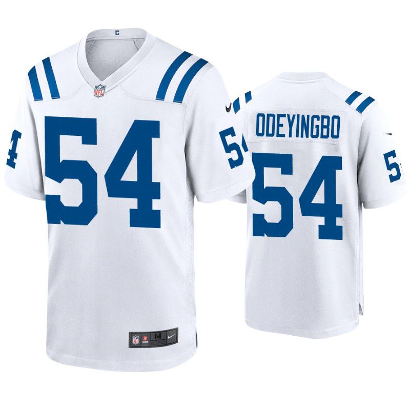 Men Indianapolis Colts 54 Dayo Odeyingbo Nike White Game NFL Jersey
